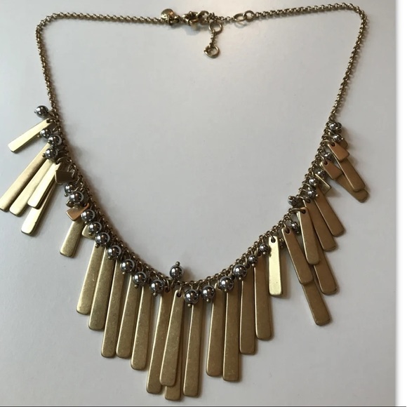 J.CREW EUC Asymmetrical FRINGE STATEMENT NECKLACE - Picture 2 of 5